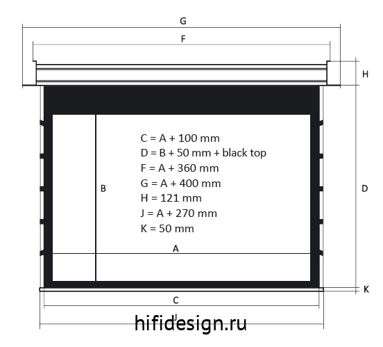 ����� kauber blue label tensioned bt cinema 104" gray pro
